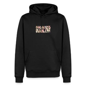Alaskan Malamute Groovy Malamute Mama - Männer Premium Bio Hoodie - Schwarz - Vorne - Nico (187cm)