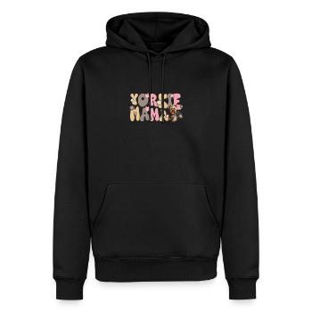 Yorkshire Terrier Groovy Yorkie Mama - Männer Premium Bio Hoodie - Schwarz - Vorne - Nico (187cm)