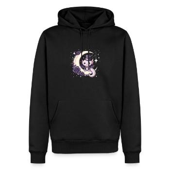 Kawaii gothique Axolotl couleurs Pastel gothique gothique - Sweat à capuche Premium bio Homme - noir - Devant - Nico (187cm)