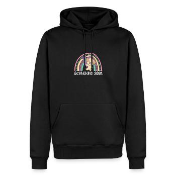 Schulkind 2024 Einschulung Labrador Schule - Männer Premium Bio Hoodie - Schwarz - Vorne - Nico (187cm)