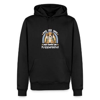 Aus Dem Weg Hier Kommt Ein Krippenkind Erdmännchen - Männer Premium Bio Hoodie - Schwarz - Vorne - Nico (187cm)