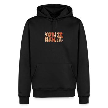 Yorkshire Terrier Groovy Yorkie Mama - Männer Premium Bio Hoodie - Schwarz - Vorne - Nico (187cm)