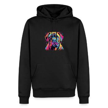 Aquarelle colorée Boerboel - Sweat à capuche Premium bio Homme - noir - Devant - Nico (187cm)