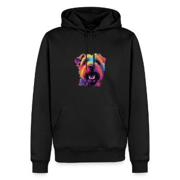 Watercolor Colorful Irish Glen Of Imaal - Men’s Premium Organic Hoodie - black - Front - Nico (187cm)