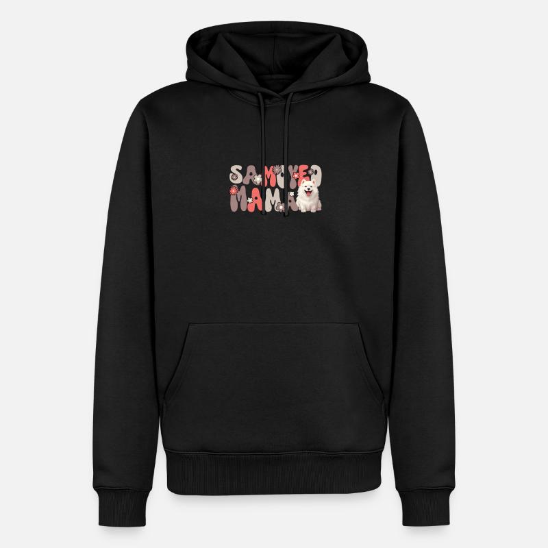 Samoyède Groovy Samoyède Maman - Sweat à capuche Premium bio Homme - noir