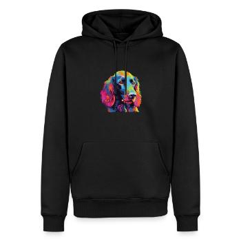 Wasserfarben Farbenfroher Irish Water Water - Männer Premium Bio Hoodie - Schwarz - Vorne - Nico (187cm)