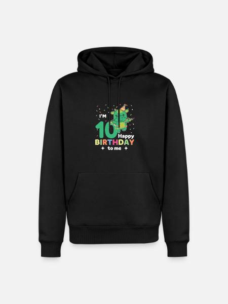 Drache zum 10. Geburtstag für Kinder zehn Jahre - Männer Premium Bio Hoodie - Schwarz