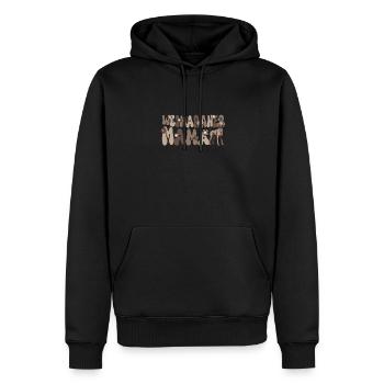Braque de Weimar Groovy Braque de Weimar Maman - Sweat à capuche Premium bio Homme - noir - Devant - Nico (187cm)