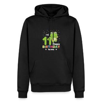 Grenouille pour les 11 ans pour les enfants de onze ans - Sweat à capuche Premium bio Homme - noir - Devant - Nico (187cm)