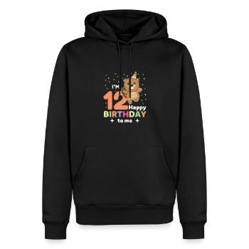 Castor pour les 12 ans pour les enfants de douze ans - Sweat à capuche Premium bio Homme - noir - Devant - Nico (187cm)