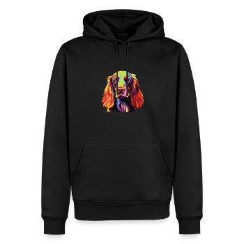 Wasserfarben Farbenfroher Irish Red and White - Männer Premium Bio Hoodie - Schwarz - Vorne - Nico (187cm)