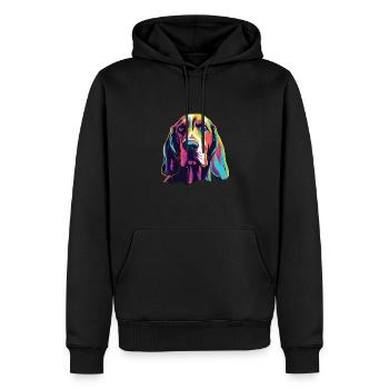 Aquarelle colorée Bracco Italiano - Sweat à capuche Premium bio Homme - noir - Devant - Nico (187cm)