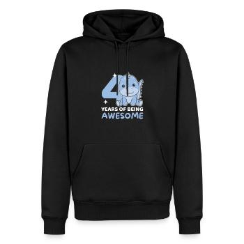 Dino pour les enfants de 4 ans - Sweat à capuche Premium bio Homme - noir - Devant - Nico (187cm)