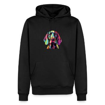 Aquarelles Coloré Américain Anglais - Sweat à capuche Premium bio Homme - noir - Devant - Nico (187cm)