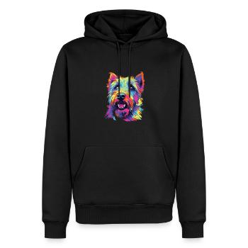 Watercolor Colorful Irish Glen Of Imaal - Men’s Premium Organic Hoodie - black - Front - Nico (187cm)