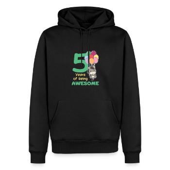 Âne pour les enfants de 5 ans de cinq ans - Sweat à capuche Premium bio Homme - noir - Devant - Nico (187cm)