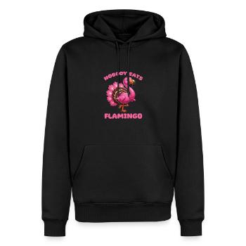 Thanksgiving Truthahn mix Flamingo Nobody Eats - Männer Premium Bio Hoodie - Schwarz - Vorne - Nico (187cm)