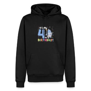 Dino pour les enfants de 4 ans - Sweat à capuche Premium bio Homme - noir - Devant - Nico (187cm)
