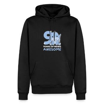 Dino pour les enfants de 9 ans - Sweat à capuche Premium bio Homme - noir - Devant - Nico (187cm)