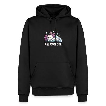 Relaxolotl Axolotl Liebhaber süße Tiere relaxen - Männer Premium Bio Hoodie - Schwarz - Vorne - Nico (187cm)