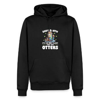 Ist der einzige Planet mit Otters Earth Day - Männer Premium Bio Hoodie - Schwarz - Vorne - Nico (187cm)