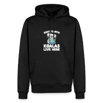 Rettet die Erde Koalas leben hier Earth Day - Männer Premium Bio Hoodie - Schwarz - Vorne - Nico (187cm)