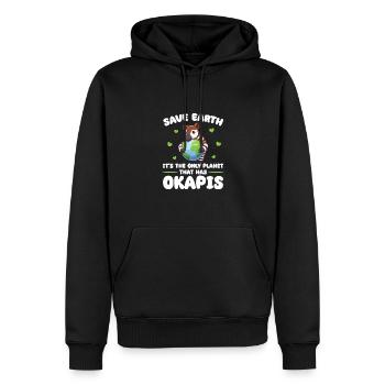 Ist der einzige Planet mit Okapis Earth Day - Männer Premium Bio Hoodie - Schwarz - Vorne - Nico (187cm)