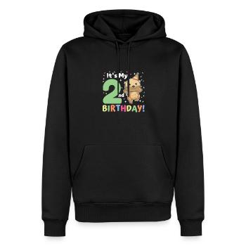 Loutre pour les enfants de 2 ans - Sweat à capuche Premium bio Homme - noir - Devant - Nico (187cm)
