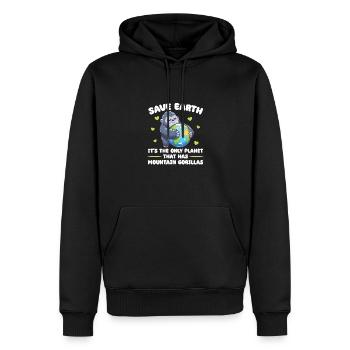 Ist der einzige Planet mit Berggorillas Earth Day - Männer Premium Bio Hoodie - Schwarz - Vorne - Nico (187cm)