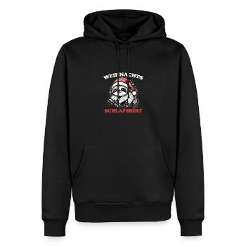 Chemise de nuit de Noël paresseux de Noël - Sweat à capuche Premium bio Homme - noir - Devant - Nico (187cm)
