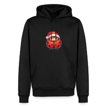 Christmas Fairy Lights Ladybug - Men’s Premium Organic Hoodie - black - Front - Nico (187cm)