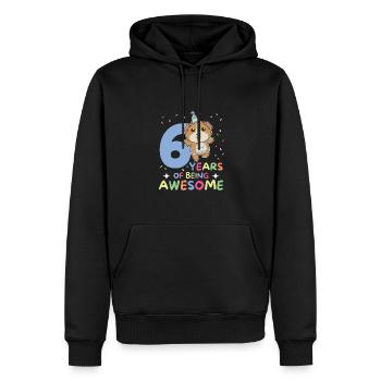 Cochon d’Inde pour les enfants de 6 ans - Sweat à capuche Premium bio Homme - noir - Devant - Nico (187cm)