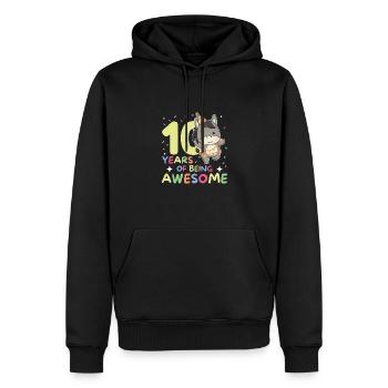 Âne pour les 10 ans Enfants de dix ans - Sweat à capuche Premium bio Homme - noir - Devant - Nico (187cm)
