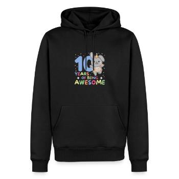 Lapin pour ses 10 ans enfants de dix ans - Sweat à capuche Premium bio Homme - noir - Devant - Nico (187cm)