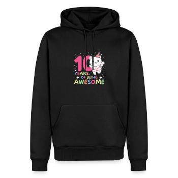 Chat pour les 10 ans Enfants de dix ans - Sweat à capuche Premium bio Homme - noir - Devant - Nico (187cm)