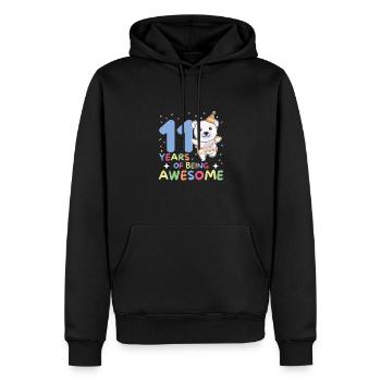 Ours polaire pour ses 11 ans Enfants de onze ans - Sweat à capuche Premium bio Homme - noir - Devant - Nico (187cm)