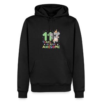 Koala for his 11th birthday children eleven years old - Men’s Premium Organic Hoodie - black - Front - Nico (187cm)