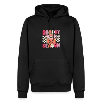 Axolotl Halloween Groovy Citrouille Spooky Saison - Sweat à capuche Premium bio Homme - noir - Devant - Nico (187cm)