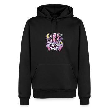 Kawaii Gothic Cthulhu Pastellfarben Gothic Goth - Männer Premium Bio Hoodie - Schwarz - Vorne - Nico (187cm)