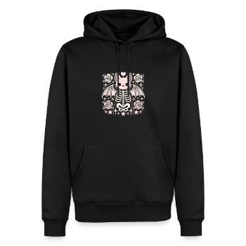 Kawaii Gothic Katze Pastellfarben Gothic Goth - Männer Premium Bio Hoodie - Schwarz - Vorne - Nico (187cm)