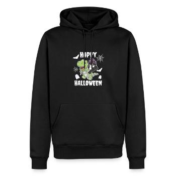 Cat Happy Halloween T-Rex Mummy Costume - Men’s Premium Organic Hoodie - black - Front - Nico (187cm)