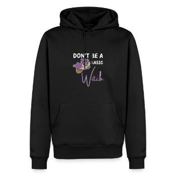 Katze Halloween Hexe Hexen don't be a basic witch - Männer Premium Bio Hoodie - Schwarz - Vorne - Nico (187cm)