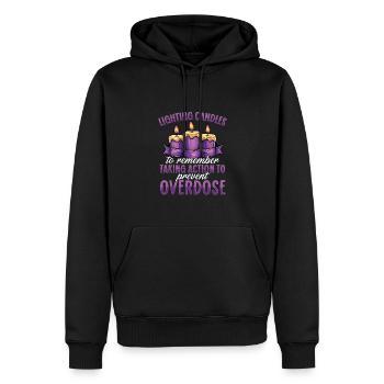 Lighting candles To remember Overdose Awareness - Männer Premium Bio Hoodie - Schwarz - Vorne - Nico (187cm)