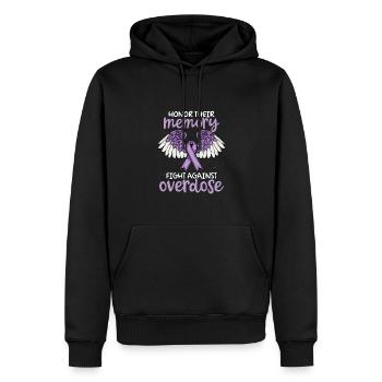 Honor their Memory Overdose Awareness Support - Männer Premium Bio Hoodie - Schwarz - Vorne - Nico (187cm)