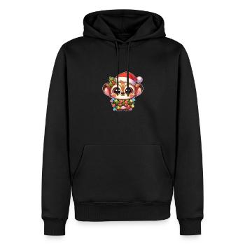 Chapeau de Noël Noël Fées Lumières Galago - Sweat à capuche Premium bio Homme - noir - Devant - Nico (187cm)