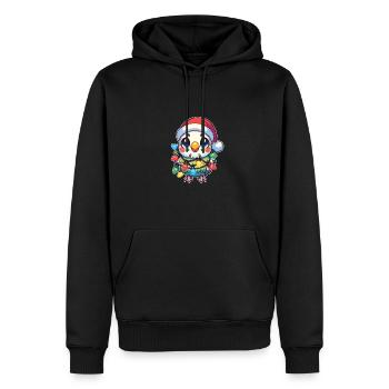 Fée de Noël Perruche - Sweat à capuche Premium bio Homme - noir - Devant - Nico (187cm)