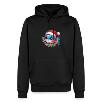 Fées de Noël Poisson Tetra - Sweat à capuche Premium bio Homme - noir - Devant - Nico (187cm)