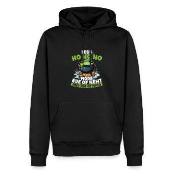 Weniger Ho Ho Ho Mehr Molchauge Und Froschzehe - Männer Premium Bio Hoodie - Schwarz - Vorne - Nico (187cm)