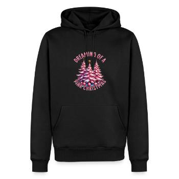 Rêver d’un Noël festif - Sweat à capuche Premium bio Homme - noir - Devant - Nico (187cm)