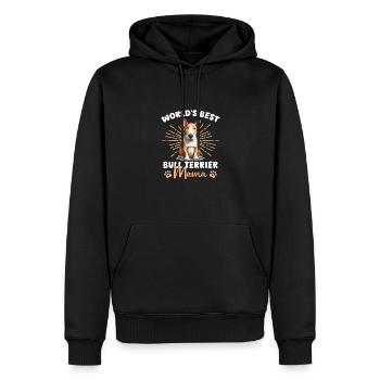 Bull Terrier Groovy Bull Terrier Maman - Sweat à capuche Premium bio Homme - noir - Devant - Nico (187cm)